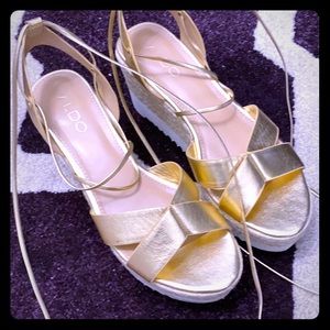 Platform lace up sandal